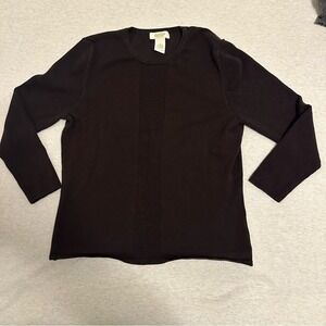 Peck & Peck Black‎ Long Sleeve Top
